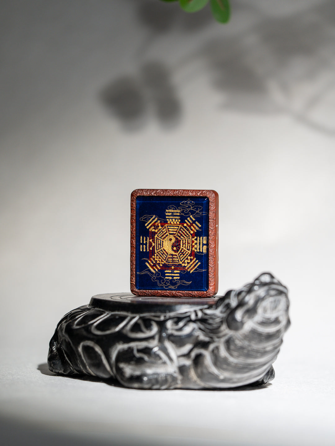 白鹤童子半手绘吊坠