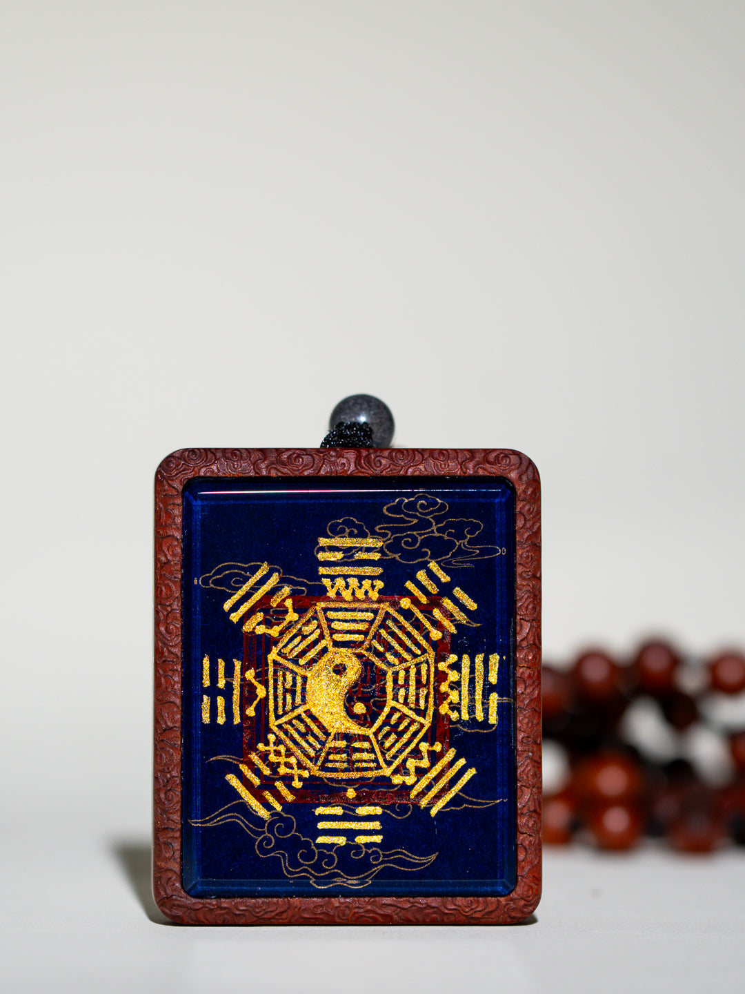 白鹤童子半手绘吊坠