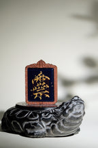 纯手绘 碧霞元君泰山奶奶 枣木外壳吊坠唐卡