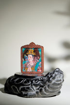 纯手绘 斗姆元君 枣木外壳吊坠唐卡