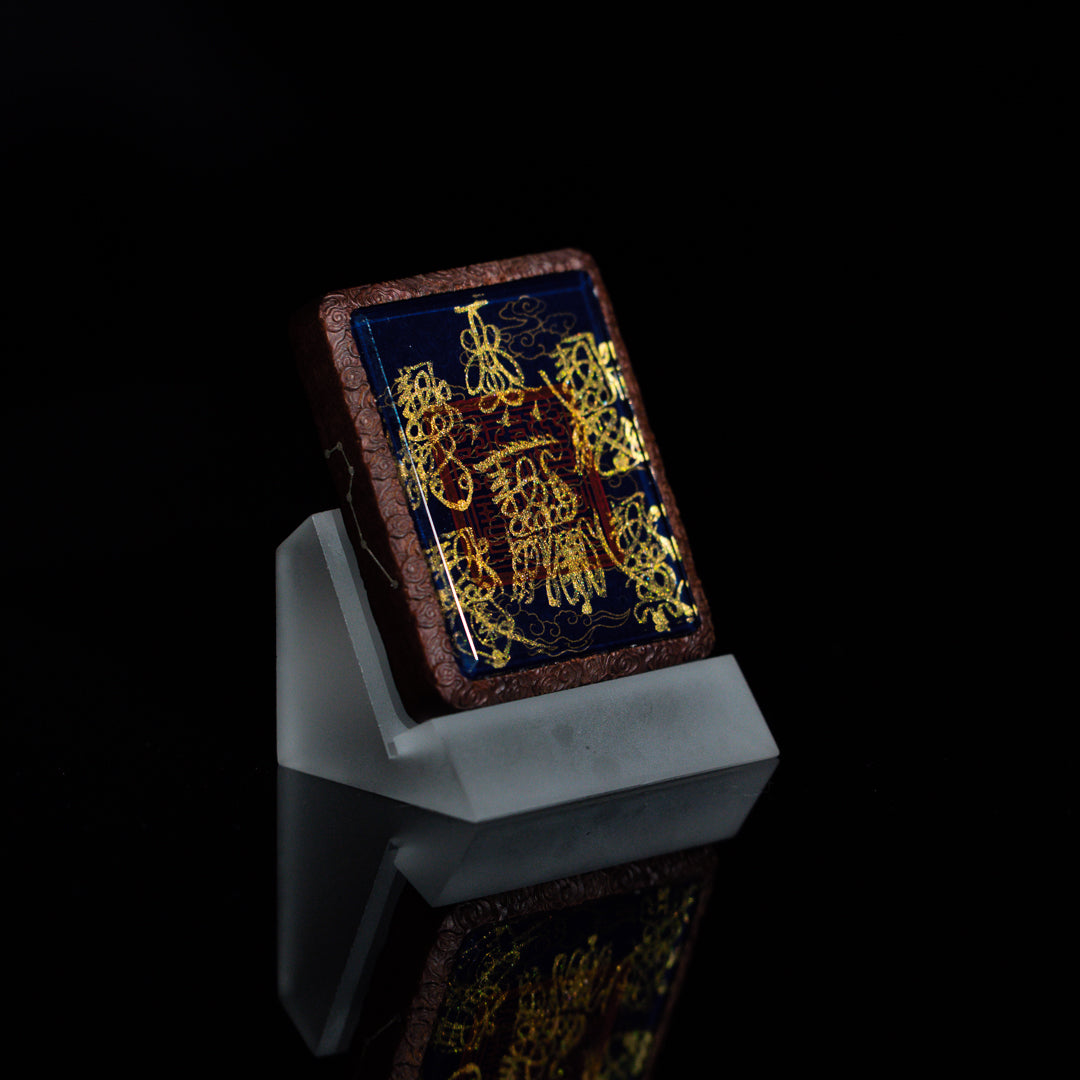 Hand-painted Five Thunders + Five Paths Jujube Wood Pendant Draw cards