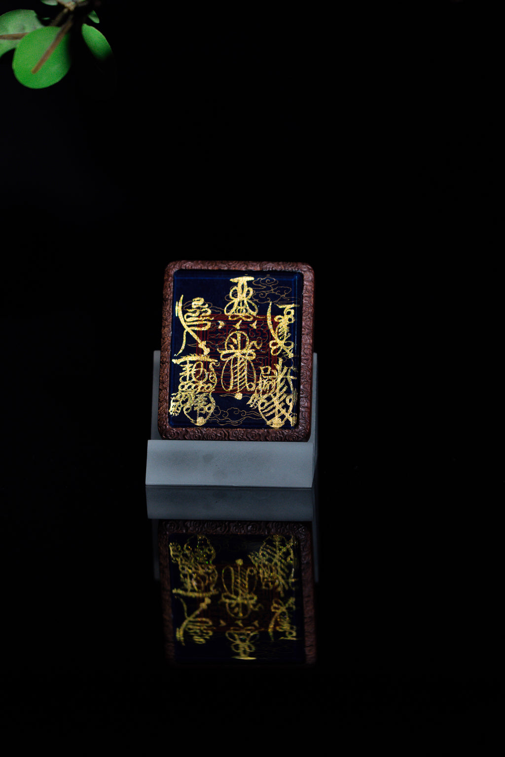 纯手绘 五雷f+五路f枣木外壳 吊坠唐卡