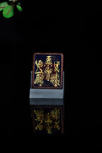 纯手绘 五雷f+五路f枣木外壳 吊坠唐卡