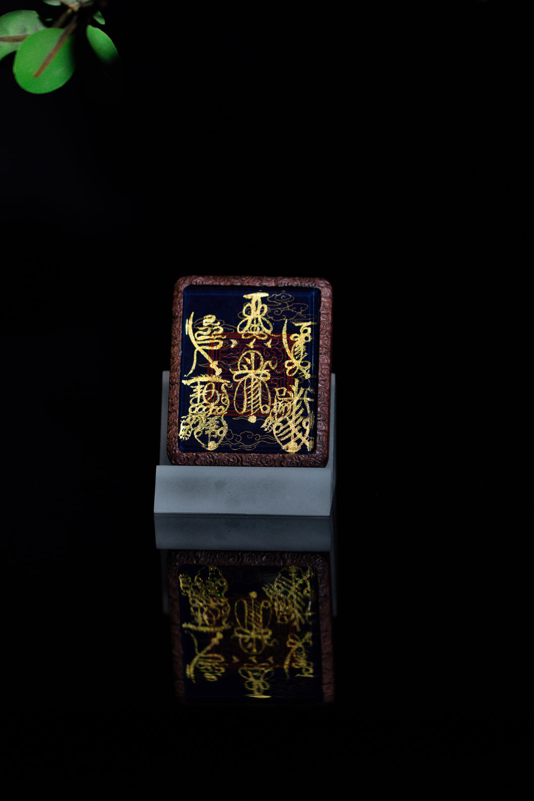 Hand-painted Five Thunders + Five Paths Jujube Wood Pendant Draw cards