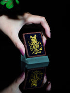 手绘点彩 真武大帝枣木外壳吊坠唐卡