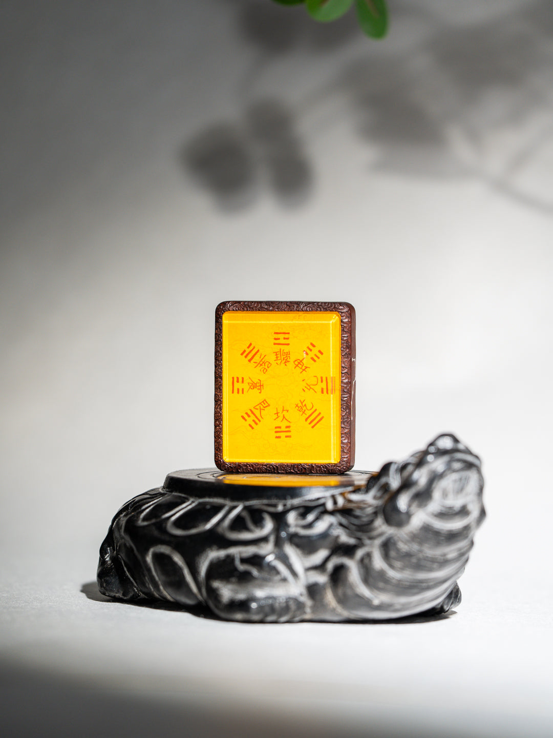 Hand-painted Mountain Spirit Talisman Coin + Bagua Pattern Jujube Wood Pendant Draw cards