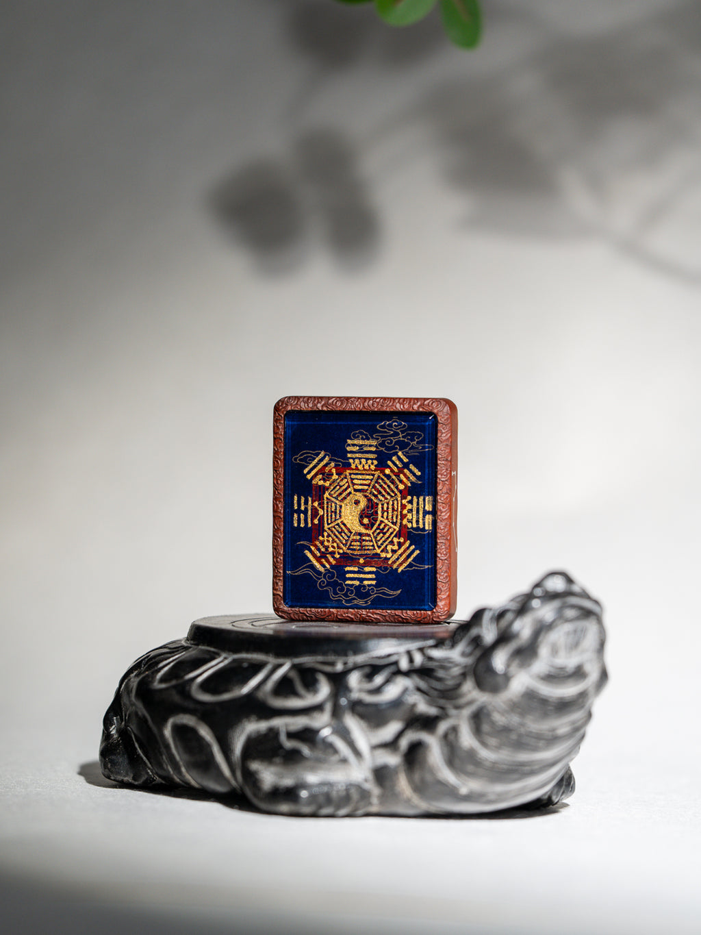 白鹤童子半手绘吊坠