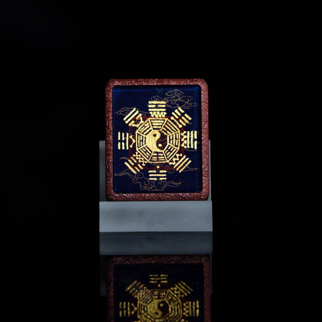 白鹤童子半手绘吊坠