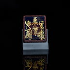 纯手绘 五雷f+五路f枣木外壳 吊坠唐卡