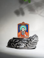 纯手绘 武相雷祖 枣木外壳 吊坠唐卡