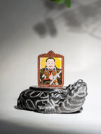 纯手绘 真武大帝 枣木外壳 吊坠唐卡