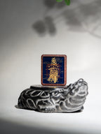 手绘点彩 赵公明枣木外壳 小神龛吊坠唐卡