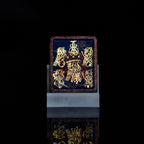 纯手绘 五雷f+五路f枣木外壳 吊坠唐卡