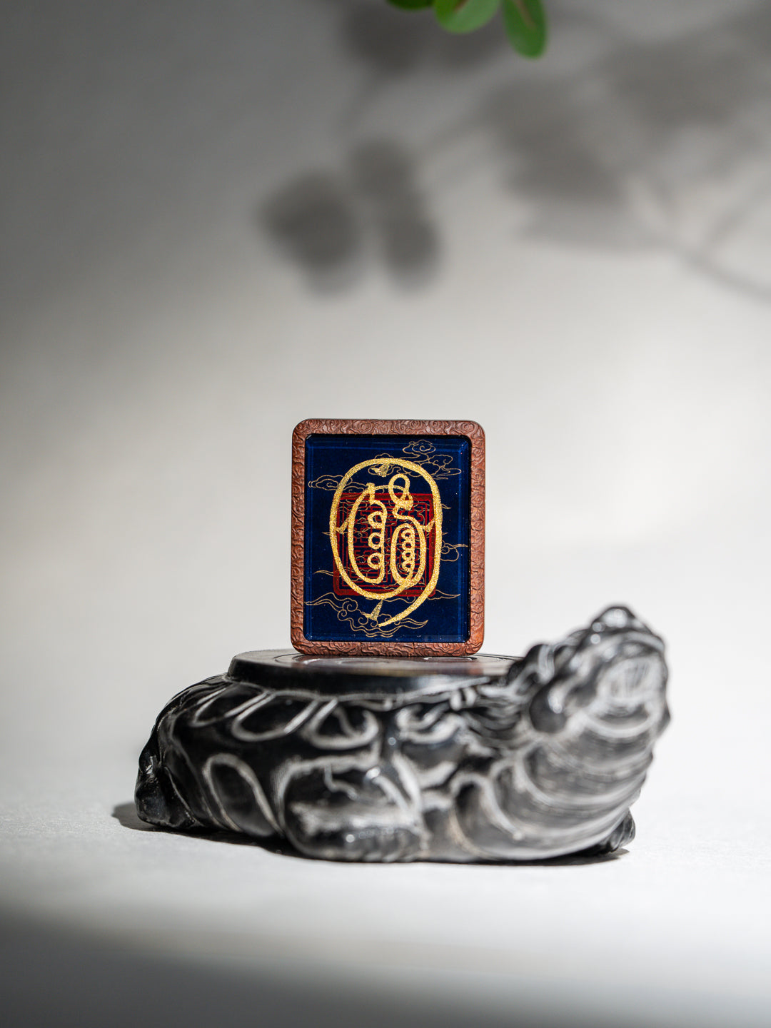 Hand-painted Ziwei Talisman + Golden Light Seal Jujube Wood Pendant Draw cards