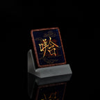 手绘点彩 斗姆元君枣木外壳吊坠唐卡