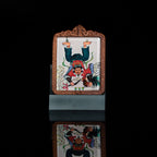 纯手绘 梅山张五郎翻坛枣木外壳吊坠唐卡