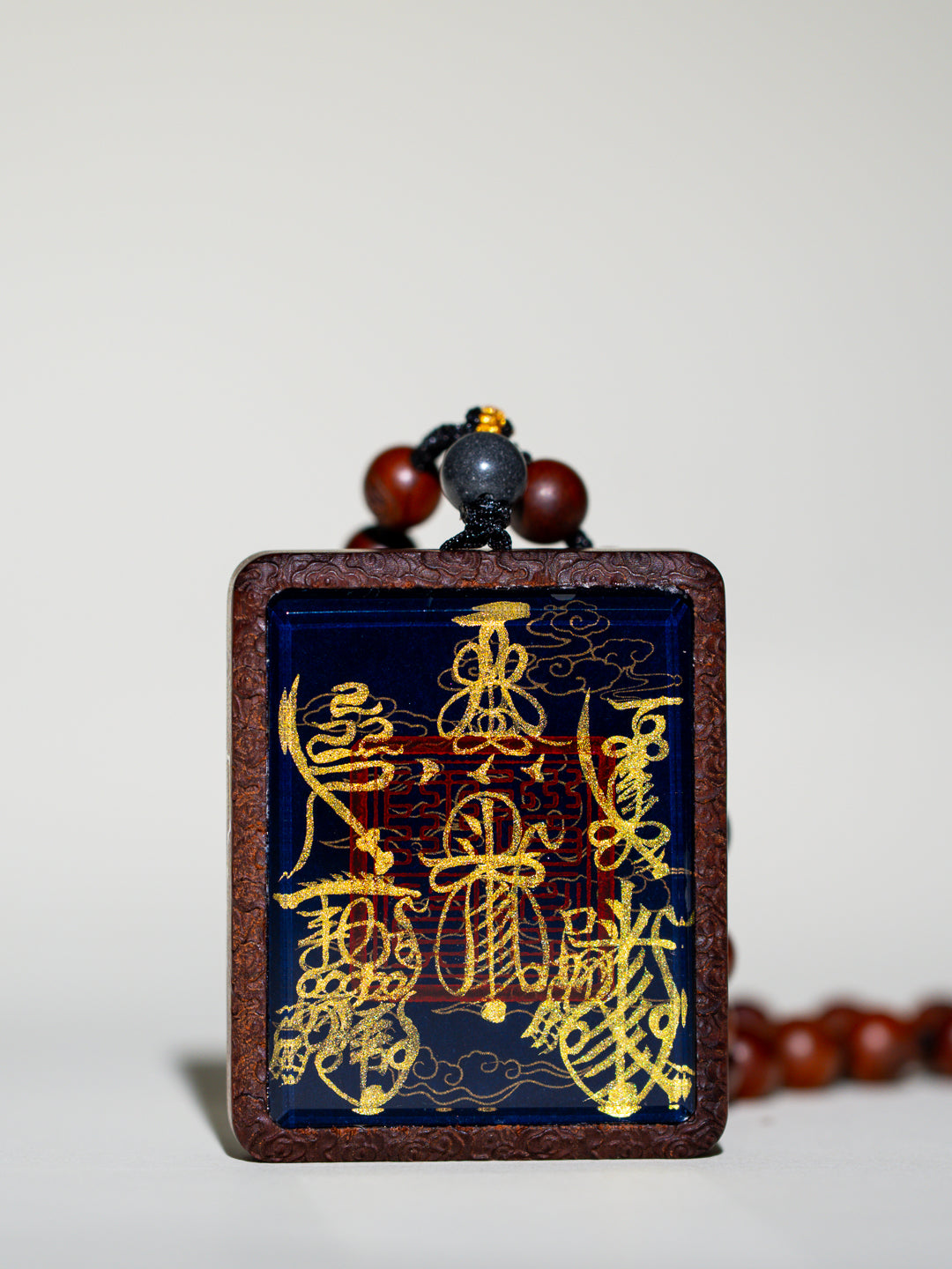 Hand-painted Five Thunders + Five Paths Jujube Wood Pendant Draw cards