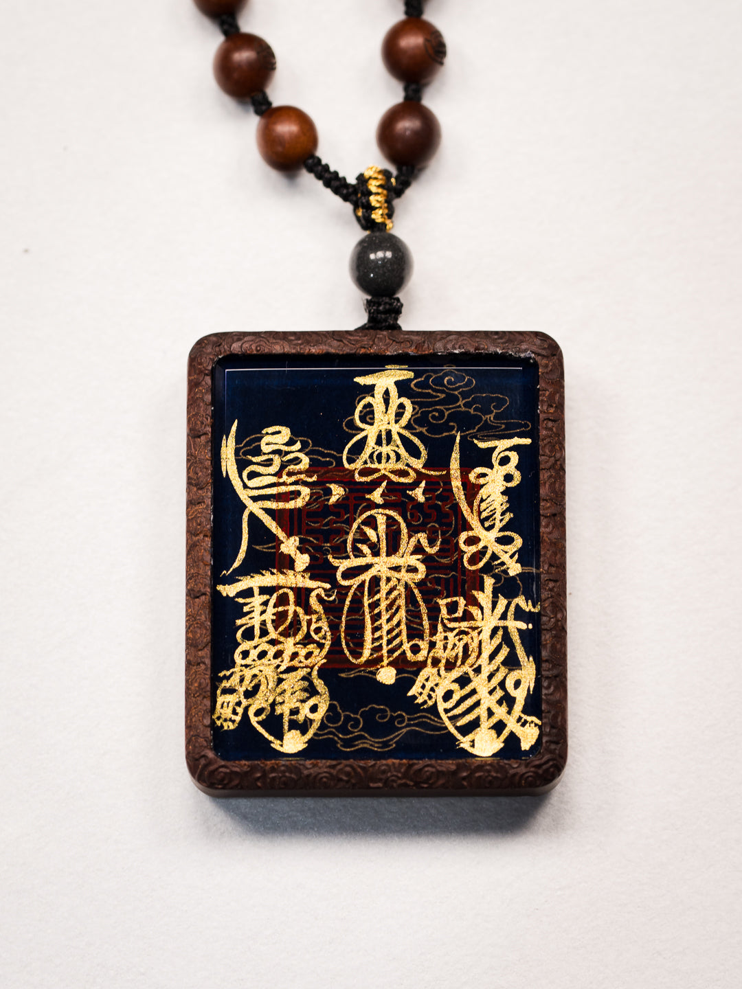 Hand-painted Five Thunders + Five Paths Jujube Wood Pendant Draw cards