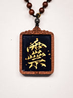 纯手绘 碧霞元君泰山奶奶 枣木外壳吊坠唐卡