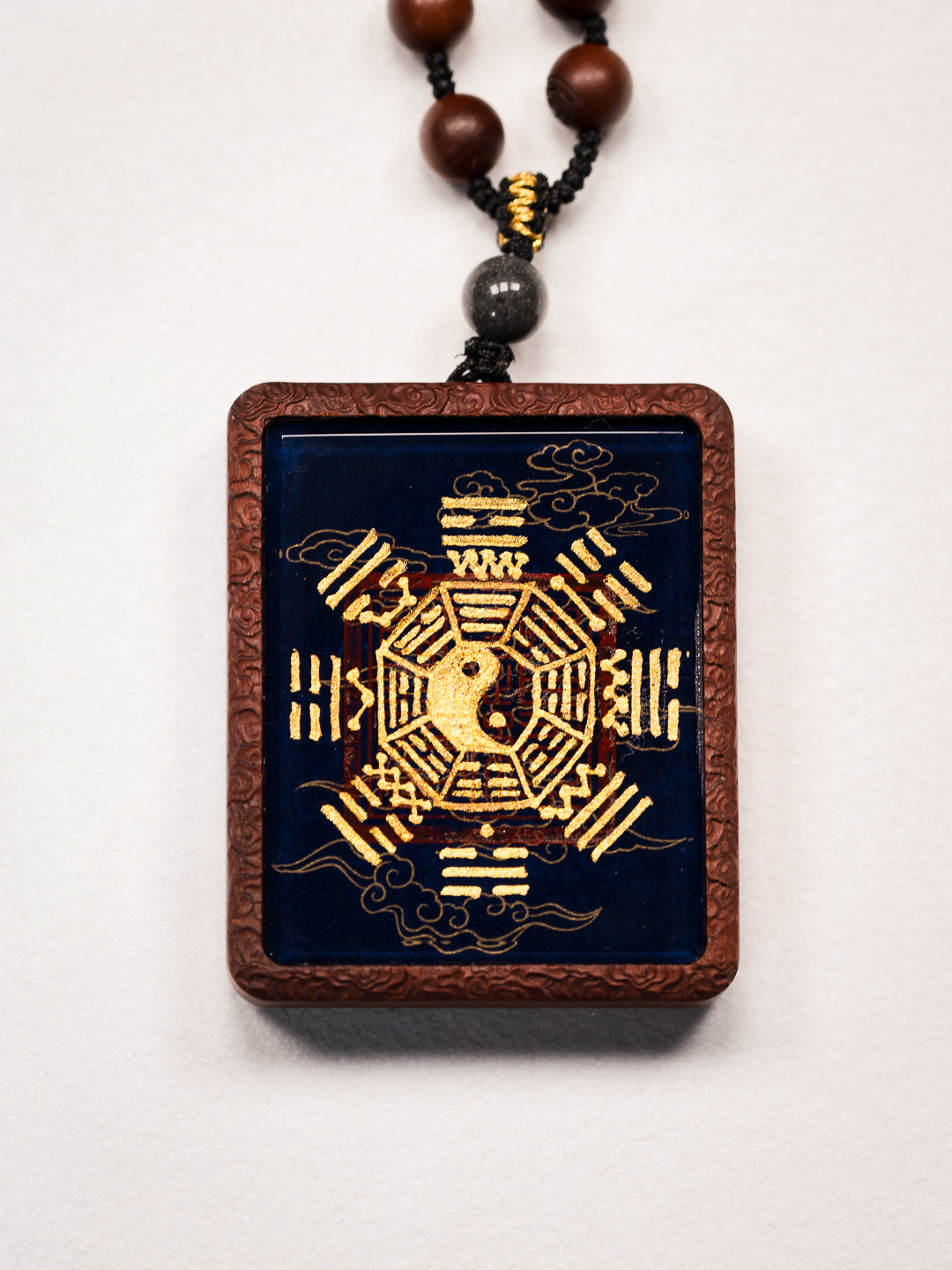 白鹤童子半手绘吊坠